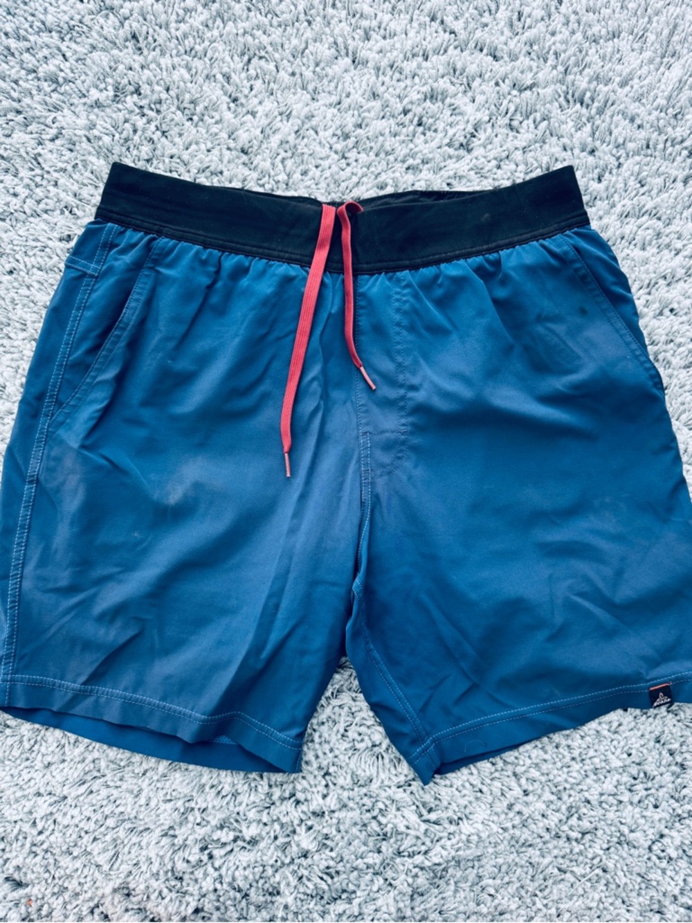 Mens Prana Blue Swim Trunks Board Shorts Navy Blue Small Columbia Sportswear Co